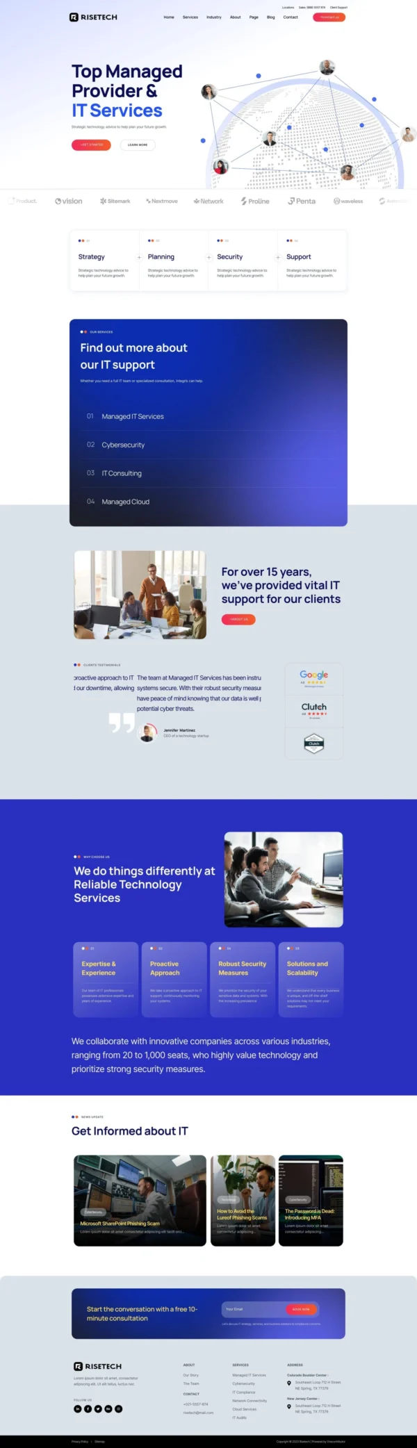 Risetech - Managed IT Services Website Design Package