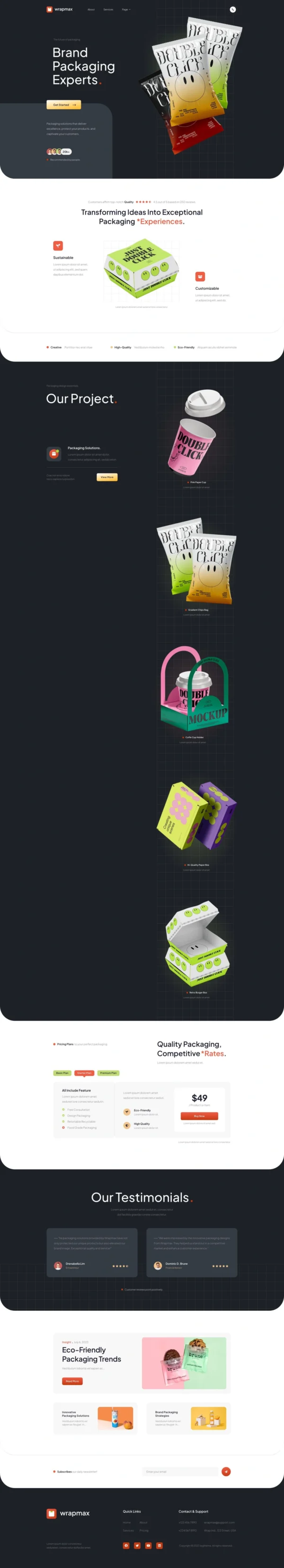 Wrapmax – Custom Packaging & Branding Agency Website Design Package