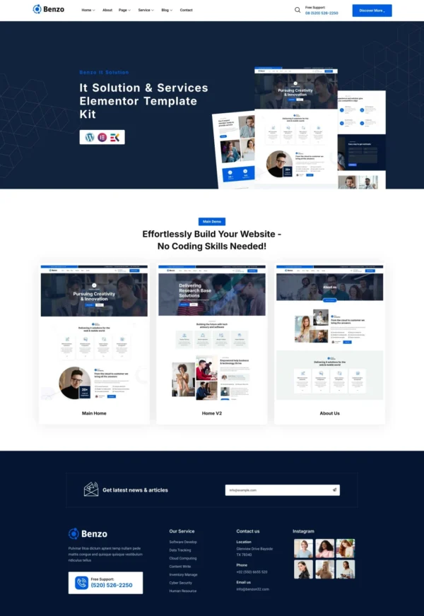 Benzo - It Solution & Services Website Design Package