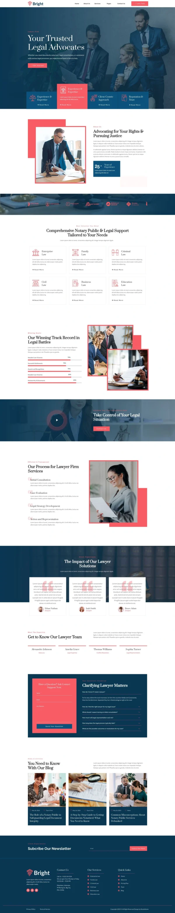 Bright - Lawyer and Firm Website Design Package