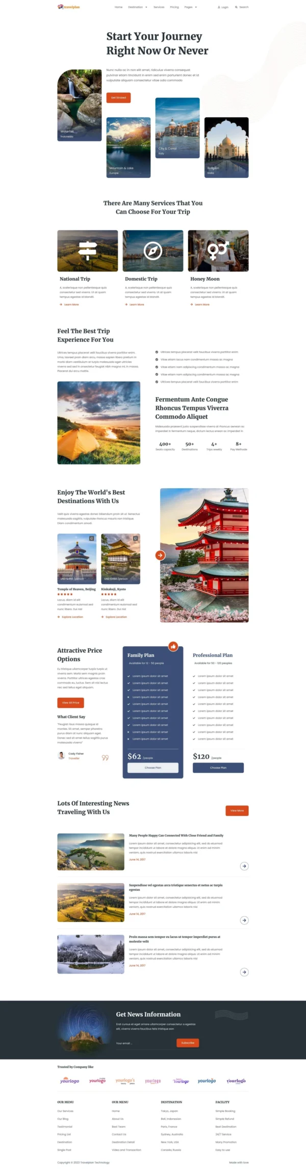Travelplan - Tour & Travel Agency Website Design Packages