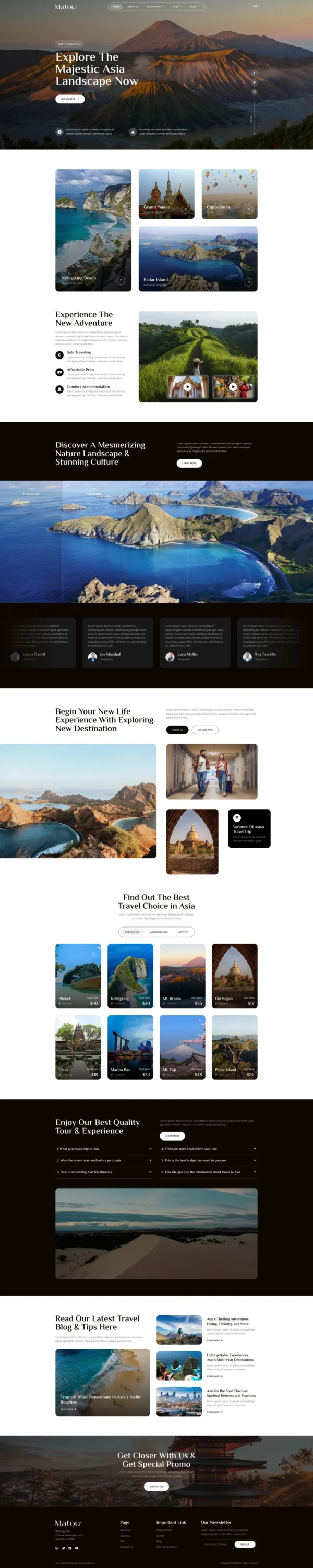 Matour – Tour & Travel Agency Website Design Package