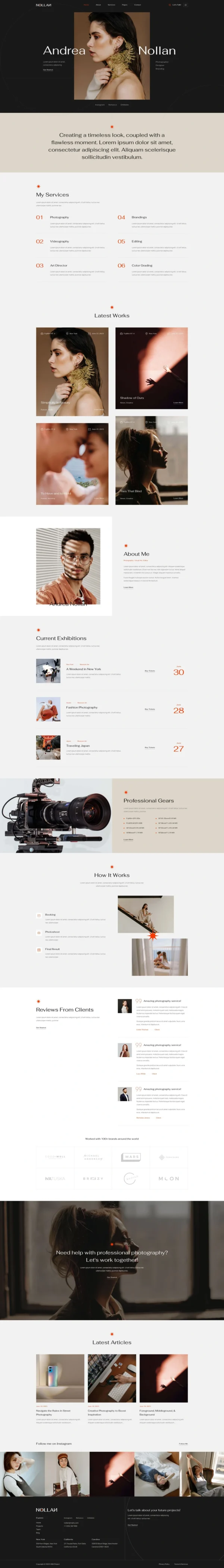 Nollan - Photography & Portfolio Website Design Package