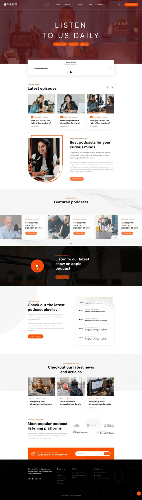 Podover - Podcast Website Design Package
