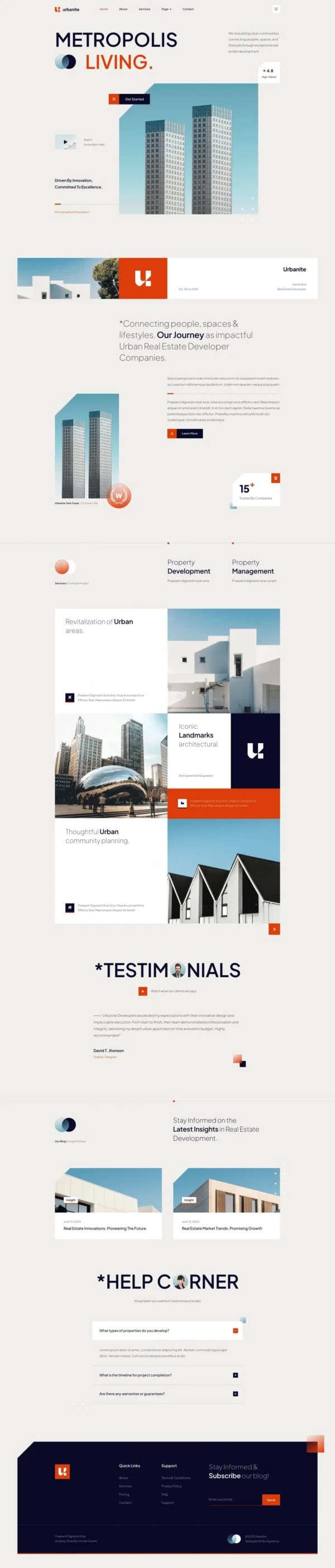 Urbanite – Architect & Real Estate Developer Website Design Package