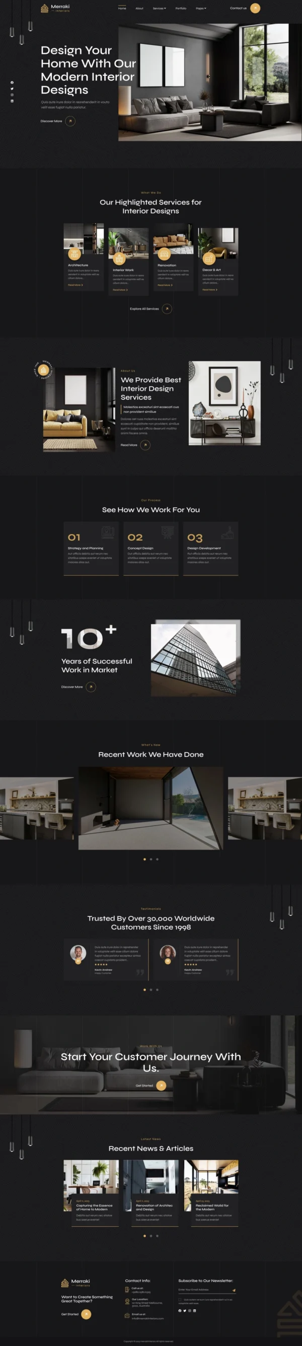 Merraki - Interiors & Architecture Website Design Package