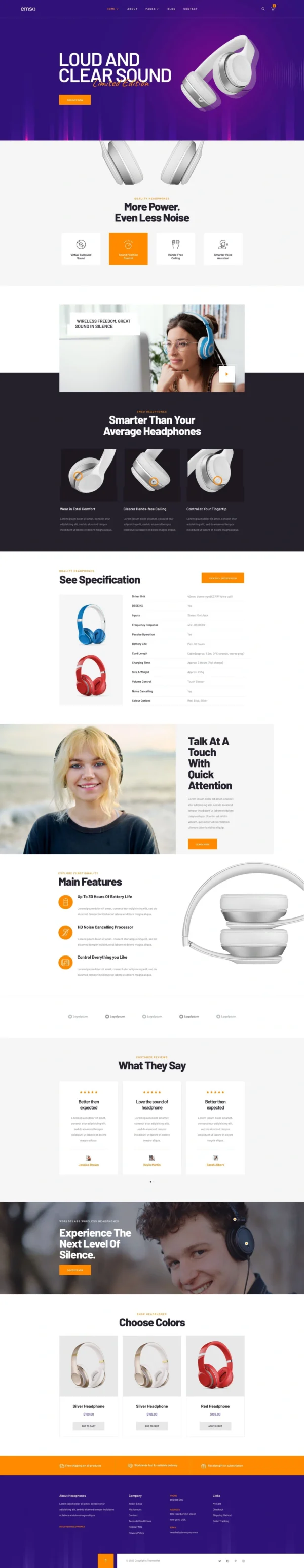 Emso - A Single Product Website Design Package