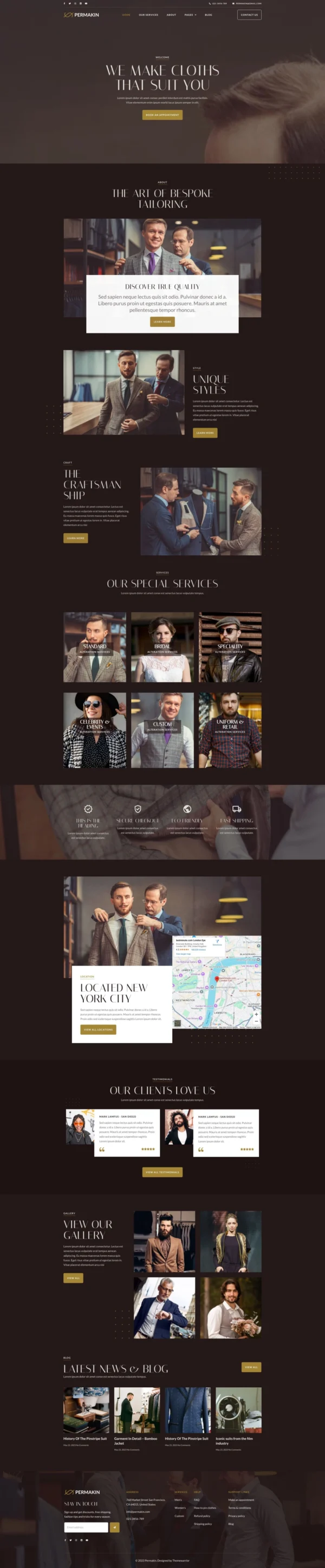 Permakin - Professional Tailor & Clothing Alteration Website Design Package