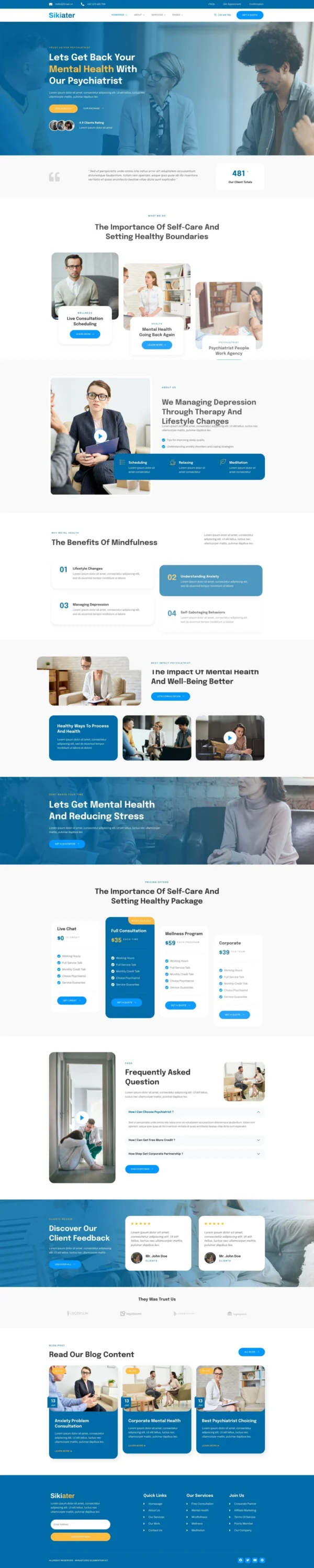 Sikiater - Psychiatrist & Mental Health Service Website Design Package