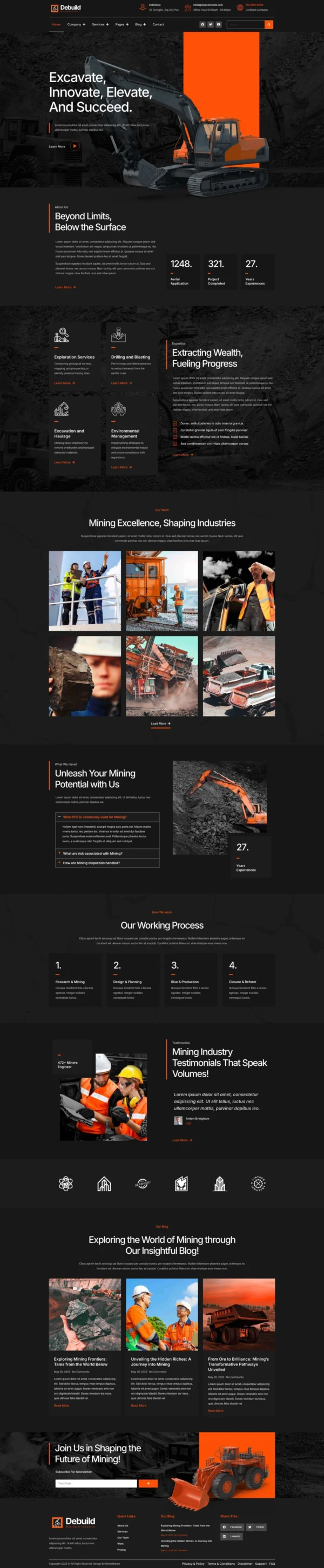Debuild - Mining & Industry Website Design Package