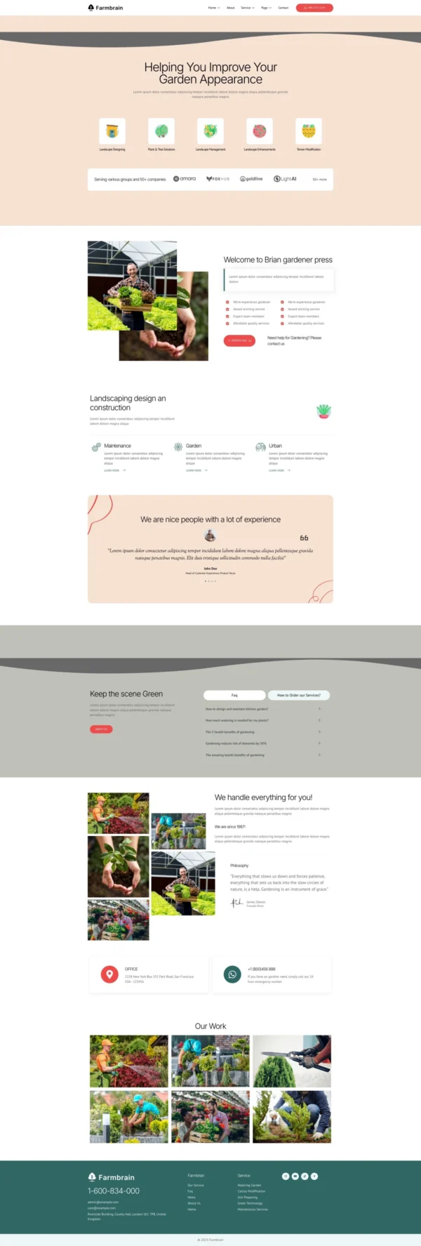 Brian - Gardening & Landscaping Website Design Package