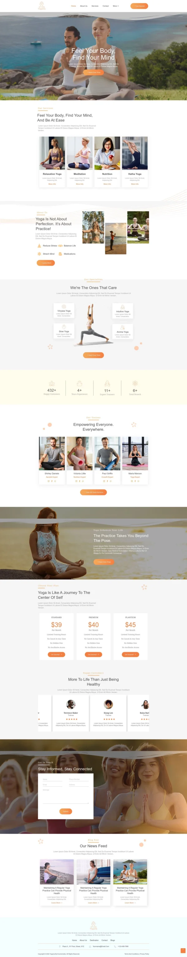 Yogavia - Yoga & Meditation Website Design Package