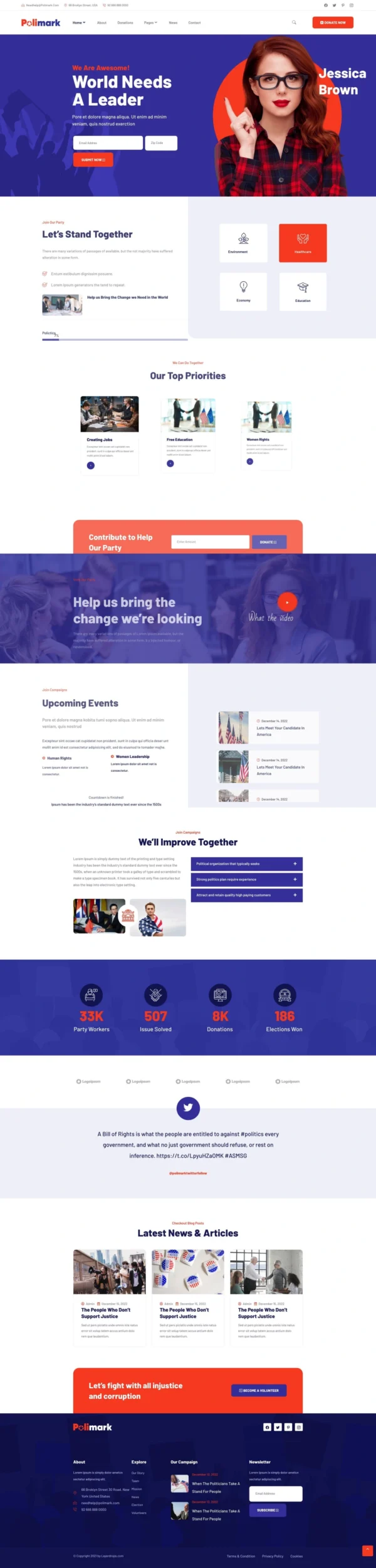 Polimark - Political Campaign & Elections Website Design Package