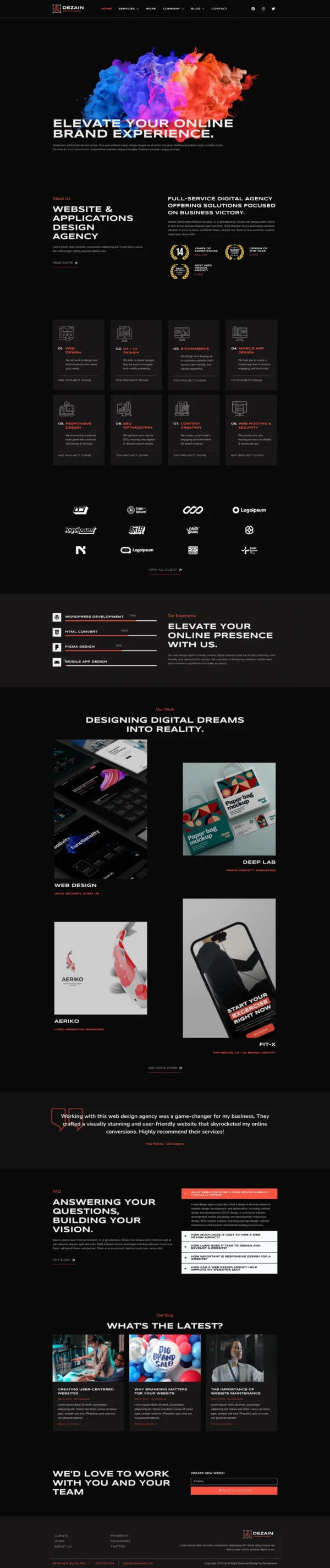 Dezain - Web Design Agency Website Design Package