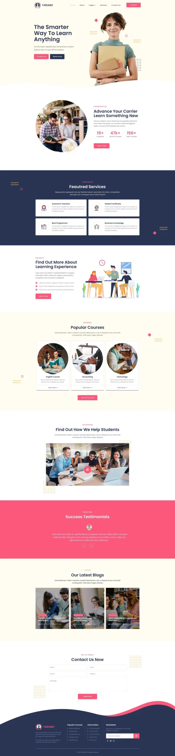 Tarumo - Education & University Website Design Package