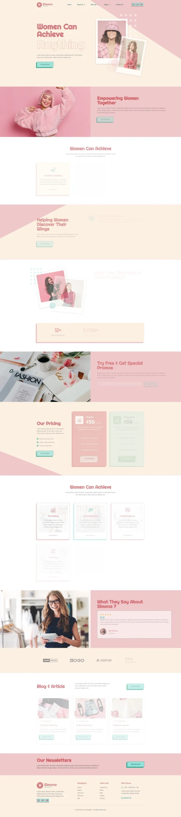 Simona - Feminine Business Website Design Package