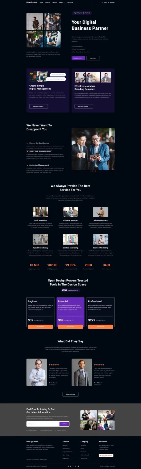 Dinamited - Digital Marketing & Business Website Design Package