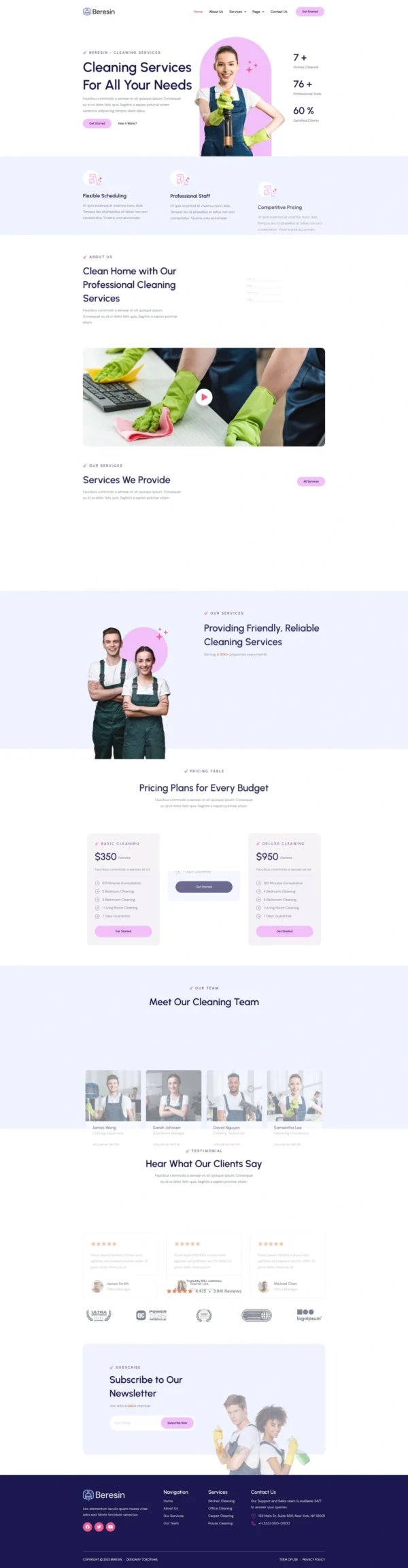 Beresin - Modern Cleaning Service Business Elementor Kit