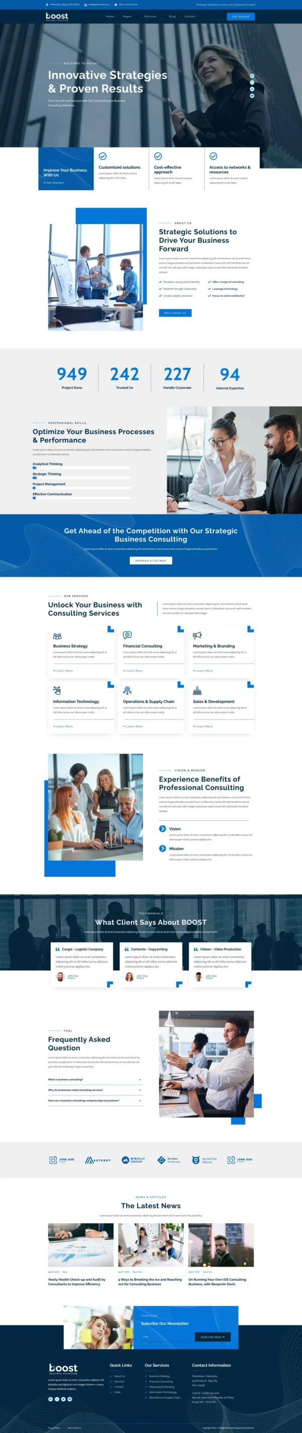 Boost - Business Consulting Website Design Package