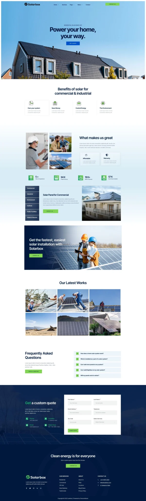 Solarbox - Solar & Renewable Energy Website Design Package