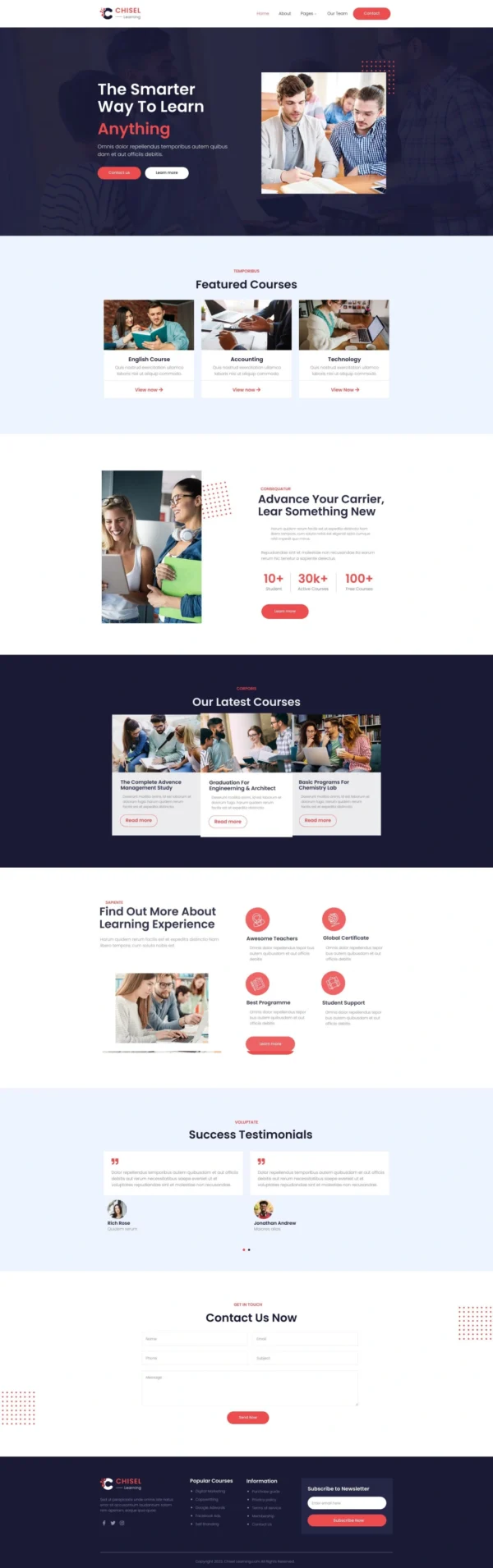 Chisel - Education & University Website Design Package