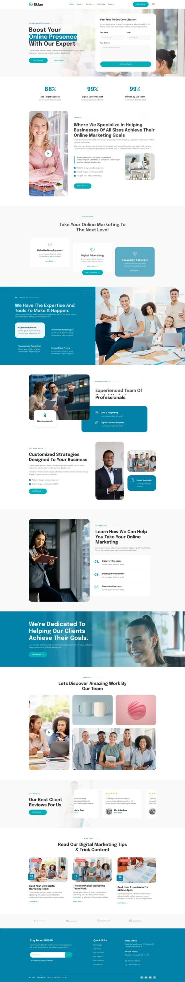 Eklan - Digital Marketing Agency Website Design Package