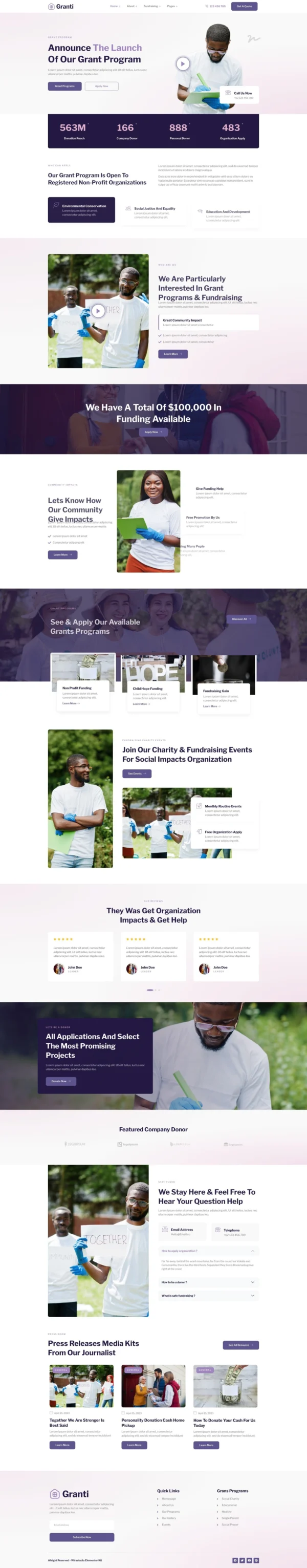 Grant & Fundraising - Website Design Package