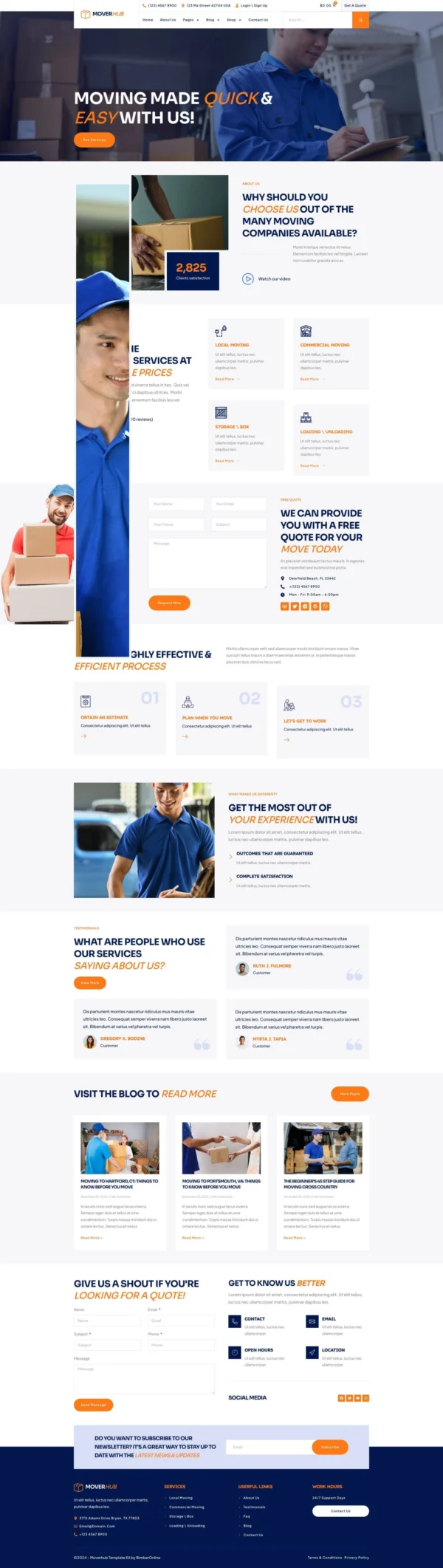 Moverhub - Moving Company Website Design Package