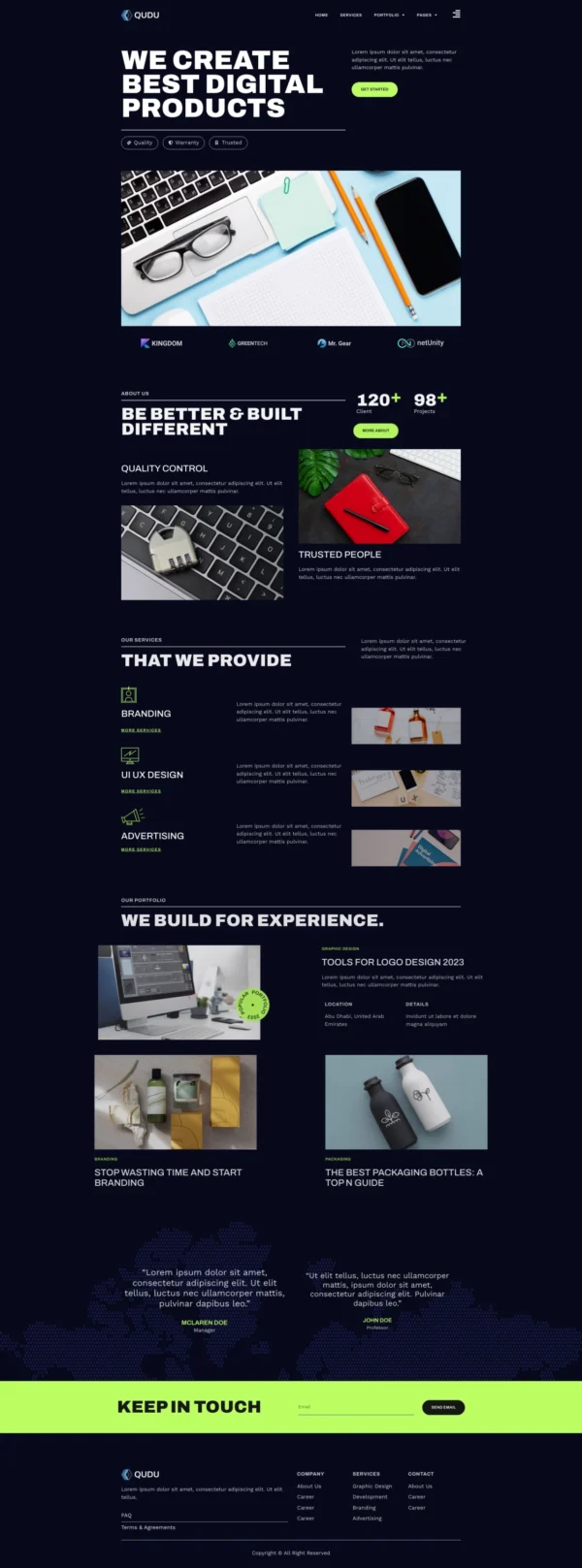 Qudu - Creative Agency Website Design Package - Image 2