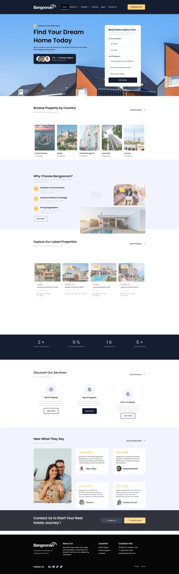 Bangoonan - Real Estate & Property Website Design Package