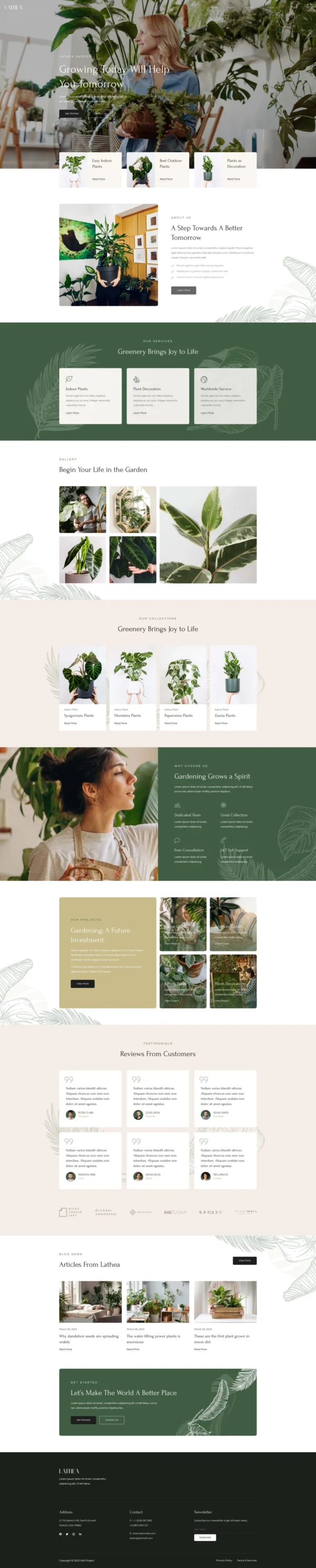 Lathea - Houseplants & Indoor Garden Website Design Package