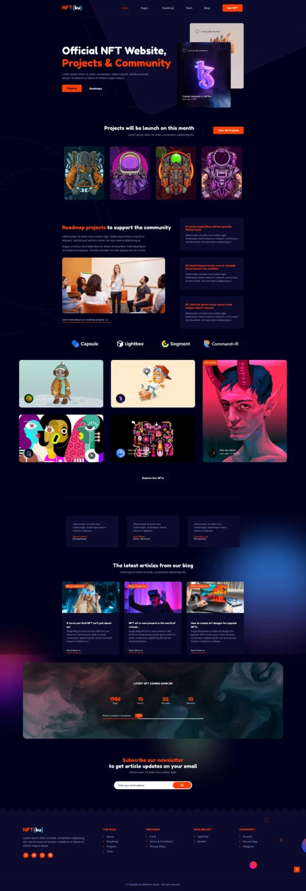 NFTku - NFT Project Website Design Package