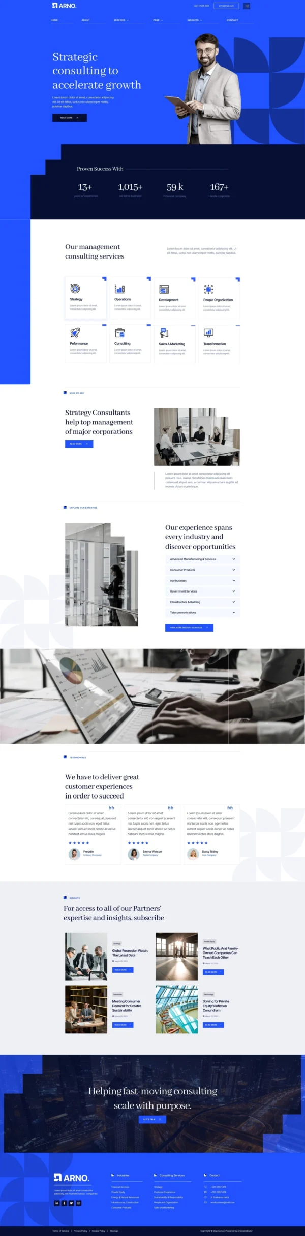 Arno – Business Consulting Website Design Package