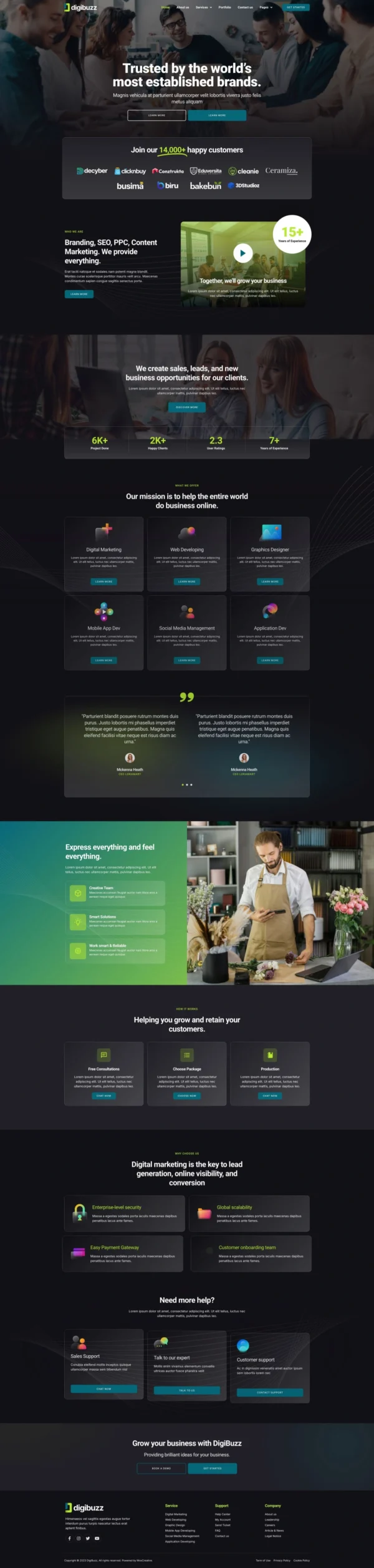 DigiBuzz - Dark Digital Agency Website Design Package