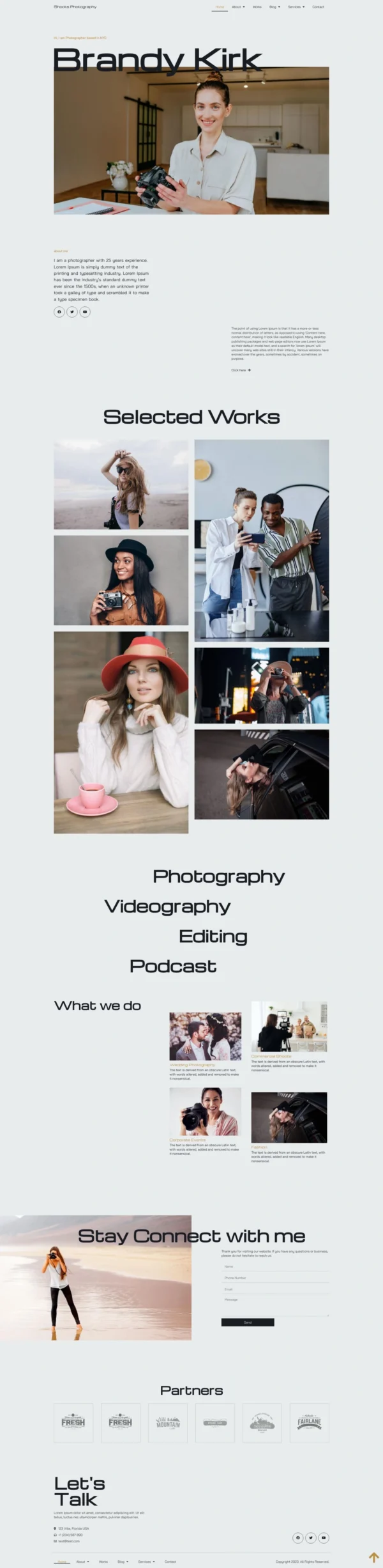 Shoots - Photography Website Design Packages