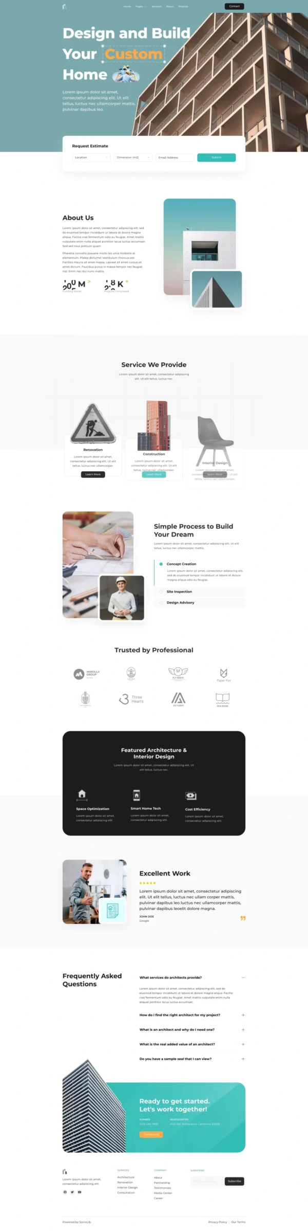 Modular - Architecture & Construction Website Design Package