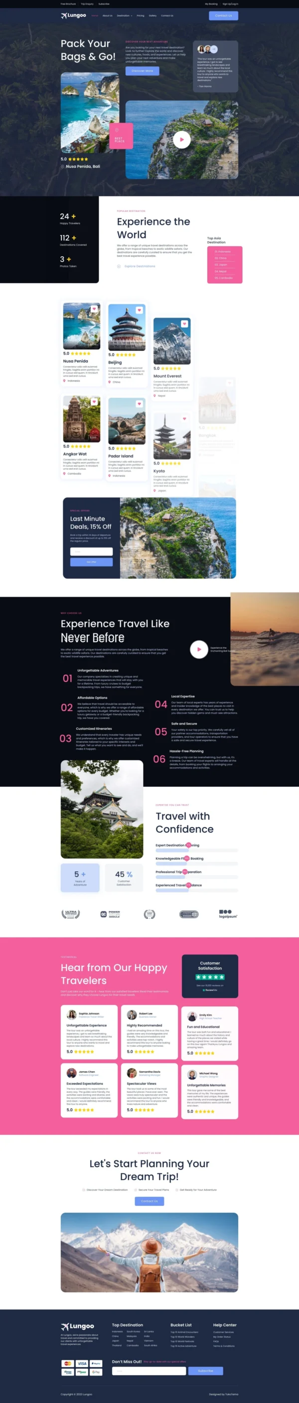 Lungoo - Travel Business Website Design Package