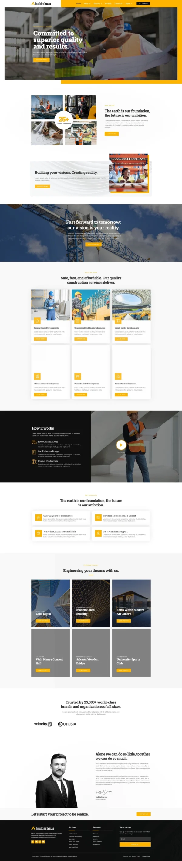 BuilderHaus - Construction Company Website Design Package