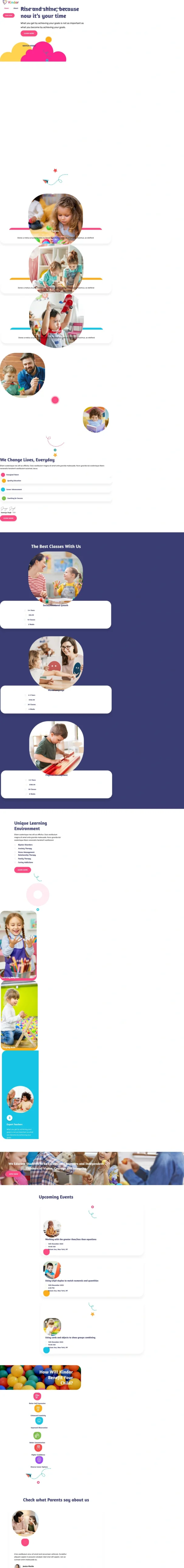 Kindar – Kindergarten & School Website Design Package