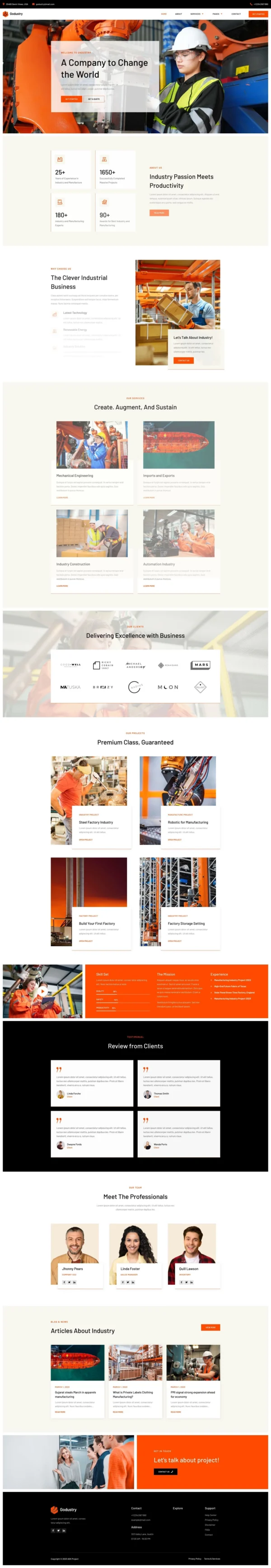 Godustry - Industry & Manufacturing Website Design Package