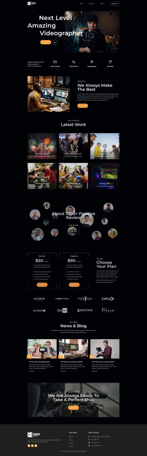 Vigraph - Videography Studio Website Design Package