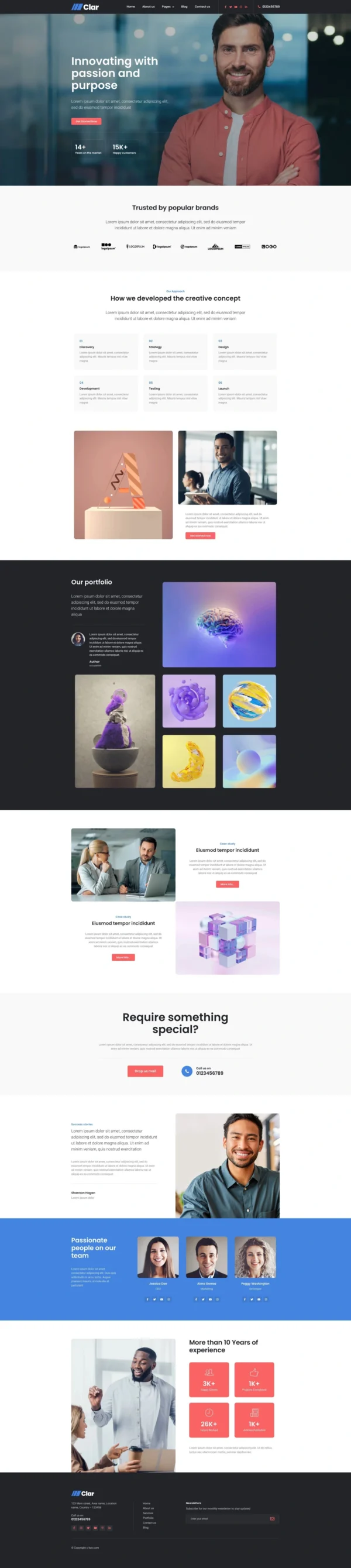 Clar - Digital Agency Website Design Package