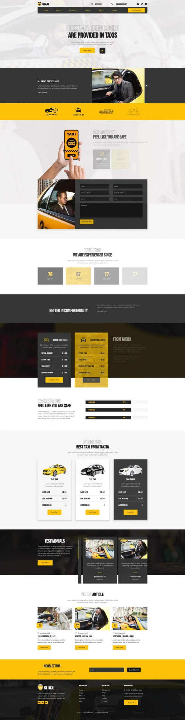 Kitaxi - Online Taxi Booking Website Design Package
