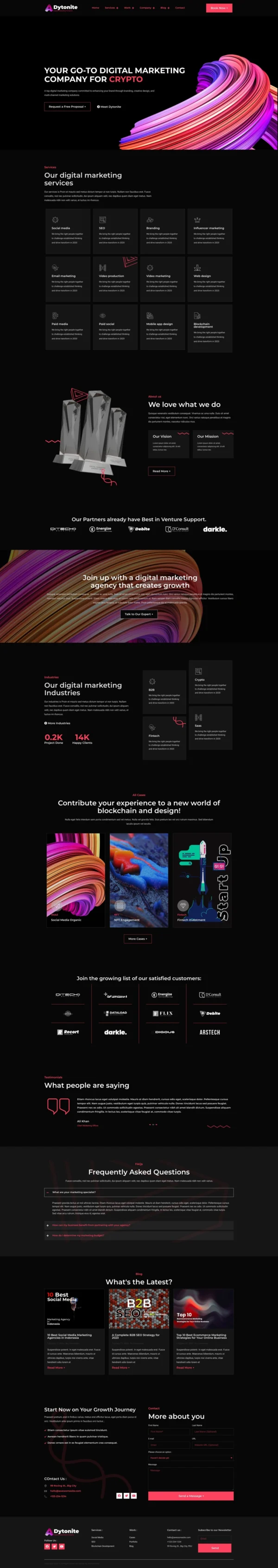 Dytonite - Digital Marketing Company Website Design Package