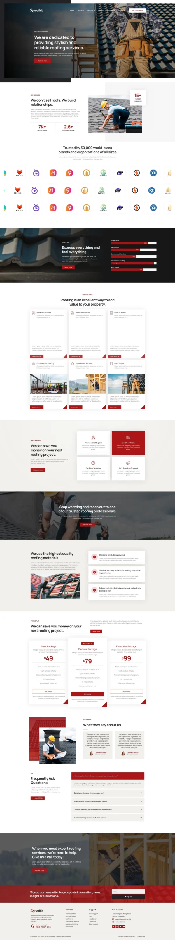 RoofKit - Roofing Services Website Design Package