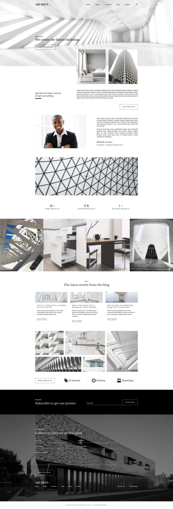 Archity - Architecture Studio Website Design Package