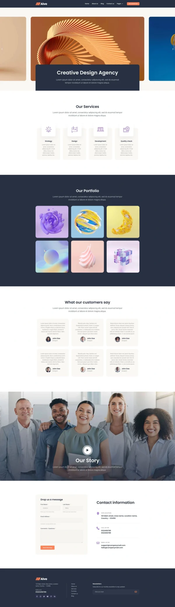 Alva - Creative Agency Website Design Package
