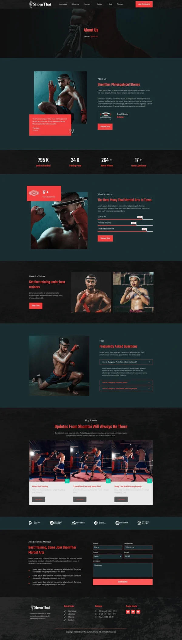 Shomthai - Martial Art Website Design Package