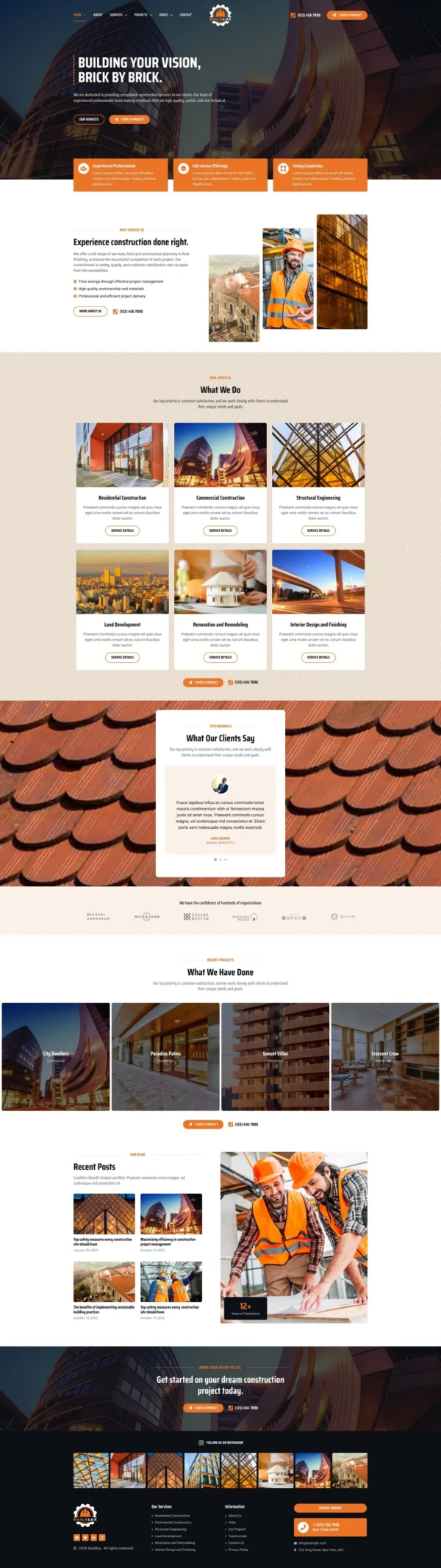 Buildlux - Construction Website Design Package