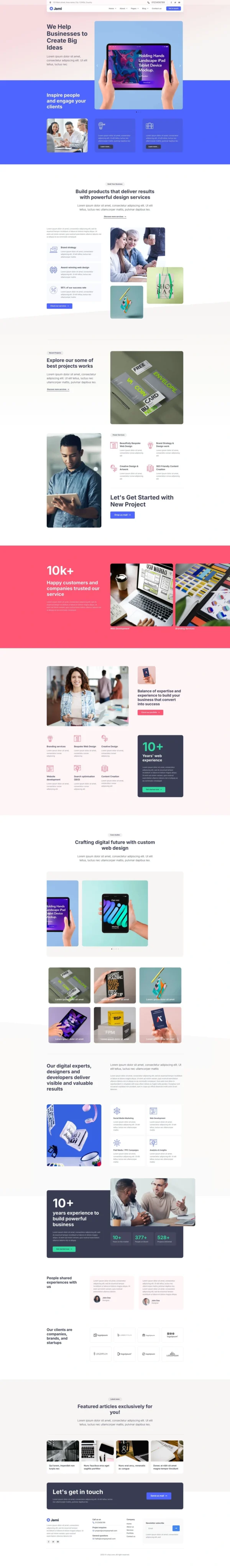 Jami - Creative Agency Website Design Package